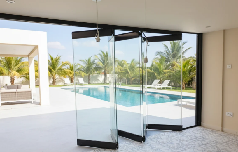 Bifold doors patio installation