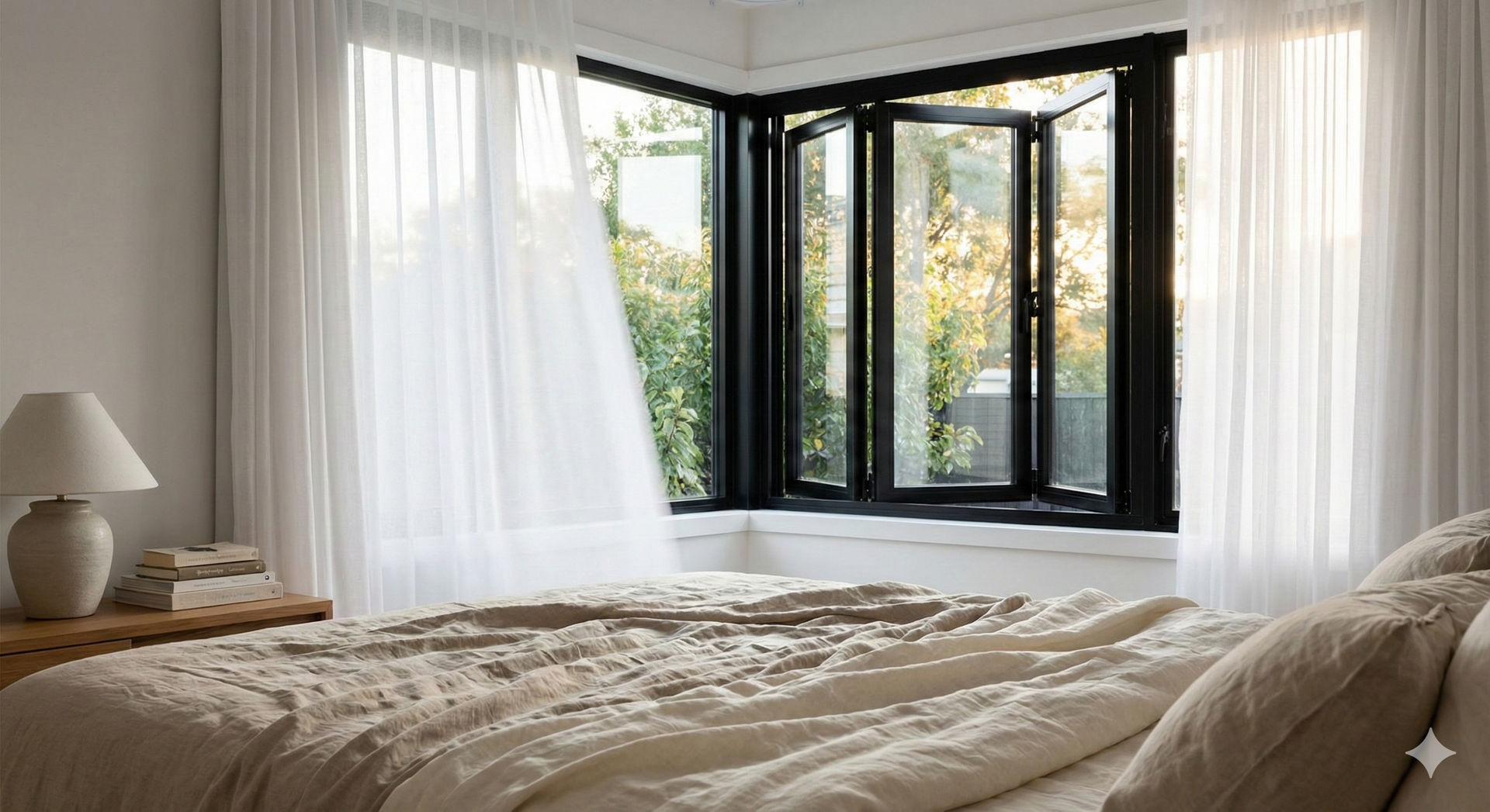 Completed bifold windows installation